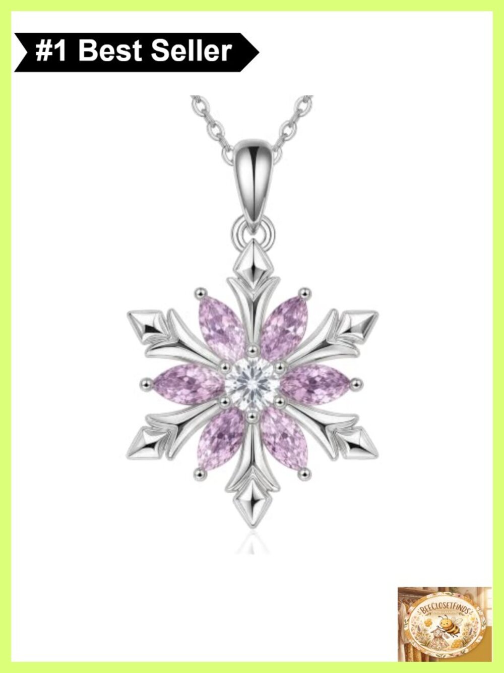 925 Sterling Silver Snowflake Pendant Necklace Christmas Jewelry Gift